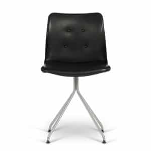 Bent Hansen Primum Chair – Zenso 2 Læder – Rustfrit Stel – Fast Stel