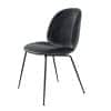 Gubi Beetle Chair - Gubi Velvet - Anthracite Grå - Sort Stel