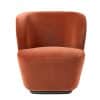 Gubi Stay Lounge Chair - Small - Gubi Velvet Velour 641