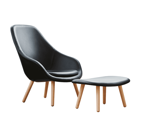 HAY About a Lounge Chair (AAL92) - California Læder - Sort - M.Skammel