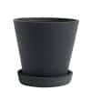 HAY Flowerpot with Saucer - Large - Black