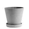 HAY Flowerpot with Saucer - Large - Grey