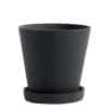 HAY Flowerpot with Saucer - Medium - Black