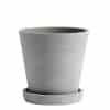 HAY Flowerpot with Saucer - Medium - Grey