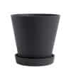 HAY Flowerpot with Saucer - XL - Black