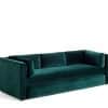 HAY Hackney 3 seater sofa - Dark Green Lola Velour