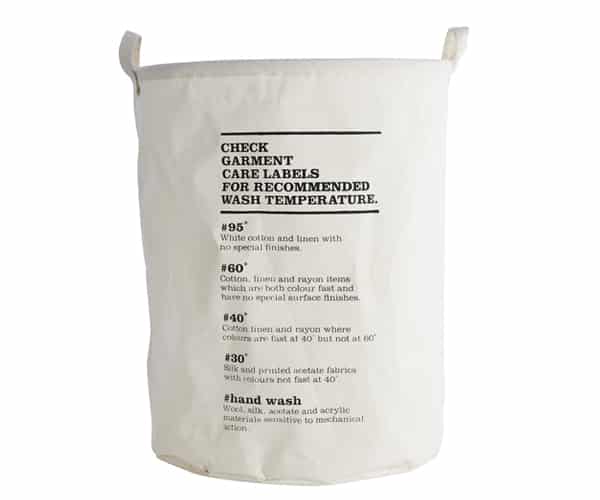 House Doctor Laundry Bag - Wash Instructions - Vasketøjskurv