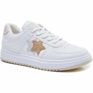 Ideal shoes dame sneakers 6138 – Beige