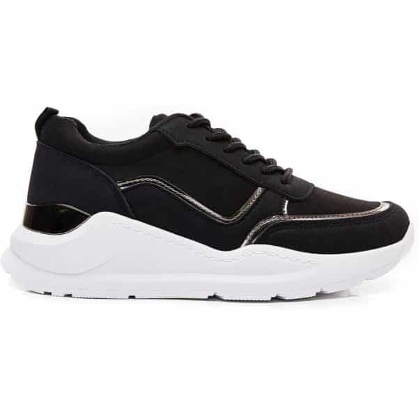 Ideal shoes dame sneakers 9912 - Black