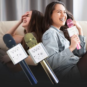 Karaoke Mikrofon Bluetooth med Højttaler