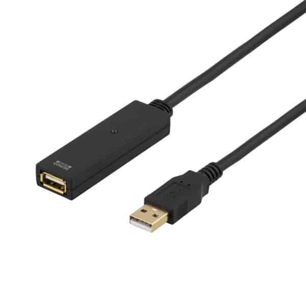 PRIME USB 2.0 forlængerkabel - Aktivt - 15 m - 5 års garanti