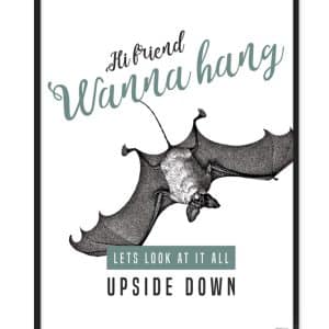 Plakat: Bat – Wanna hang? (Quote Me)
