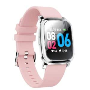 Smartwatch CV06 – Vandtæt aktivitets ur – puls – Blodtryk – Besvar opkald – Sølv/Pink