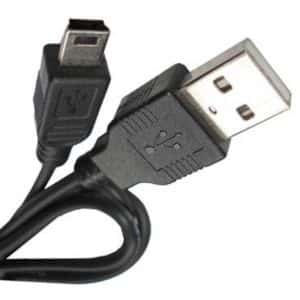 USB til mini USB opladerkabel 1.5m – Sort – Til Playstation 3 controller