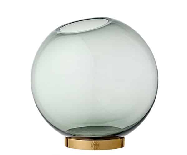 AYTM GLOBE Round Glass Vase - Large - Forest&Gold