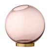 AYTM GLOBE Round Glass Vase - Large - Rose&Gold