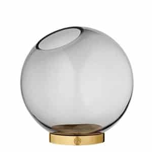 AYTM GLOBE Round Glass Vase – Medium – Black&Gold
