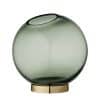 AYTM GLOBE Round Glass Vase - Medium - Forest&Gold