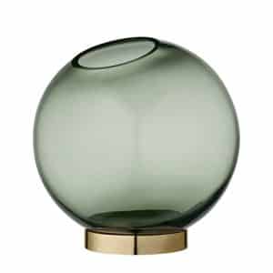AYTM GLOBE Round Glass Vase – Medium – Forest&Gold