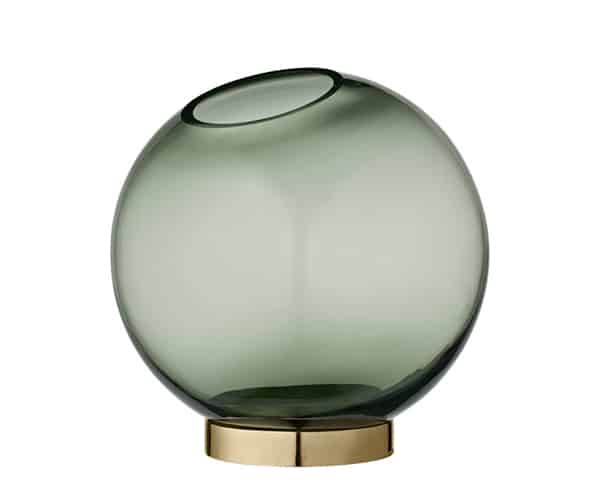 AYTM GLOBE Round Glass Vase - Medium - Forest&Gold