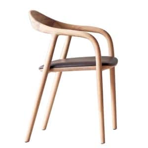 Artisan Neva Chair – Eg – Sort Læder