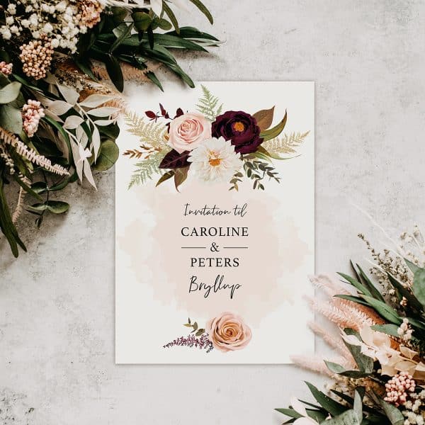 Bryllupsinvitationer | Flower Bouquet