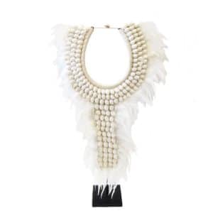 By Living Cph Feather Necklace – white