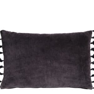 By Living Cph Grey Velvet Tassel pude 60x40cm