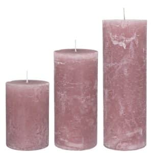 Cozy Living Dusty Rose bloklys – medium – 15cm