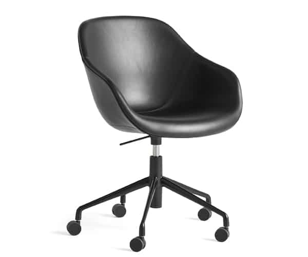 HAY About A Chair - AAC 153 - Kontorstol - Sort Sense Læder