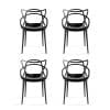 Kartell Masters Spisestol - sort - 4 stk.