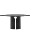 MDF Italia NVL Table - Black slate stone Ø150