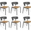 Mindo Dining Chair 101 - Black - 6 stk. DEMO.