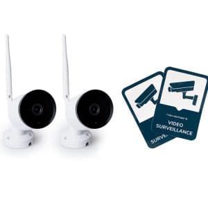 Overvågningskamera x 2 | videoovervågning uden abonnement