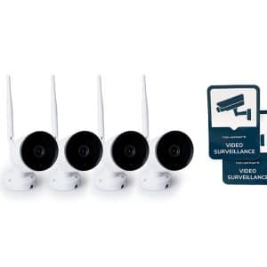 Pakkeløsning | 4 stk. overvågningskamera med nattesyn | gratis fragt