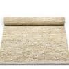 Rug Solid læder tæppe - 60x90 - Beige