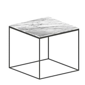 Zeus Slim Marble Sidebord – 54x54xH:48 cm.