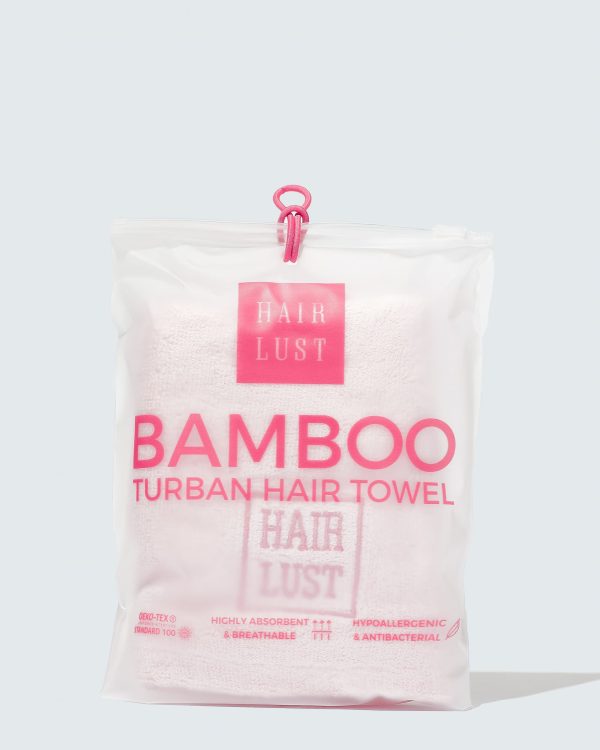 Bamboo Turban Hair Towel, Rosa