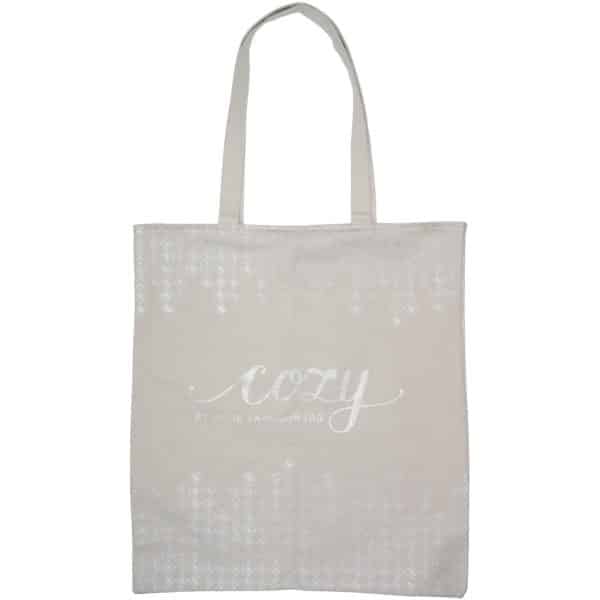 Cozy dame canvas taske CZA-1100 - Grey/silver