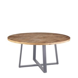 GROW rundt spisebord natur Ø160 cm grå ben (NATUR 183 ONESIZE)