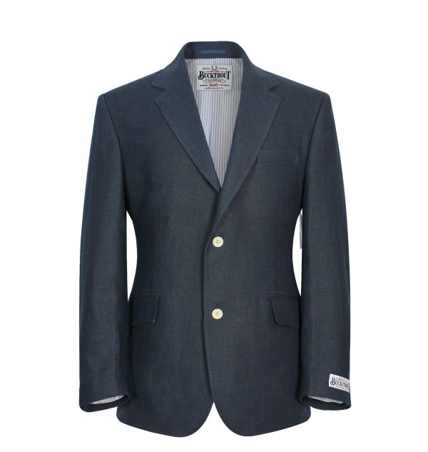 Helmsley Jacket Linen, navyblå hør linned