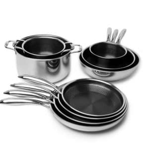 Køkkensæt med 9-dele | gryde- og pandesæt | onyx cookware