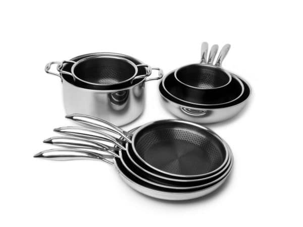 Køkkensæt med 9-dele | gryde- og pandesæt | onyx cookware