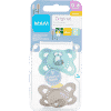 MAM Sut Original 0-6M Nature Teat Blue (2 stk)