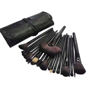Makeup sæt med 24 børster – vegan og syntetiske børster i lækker taske – Dealshoppen – Find dine deals her