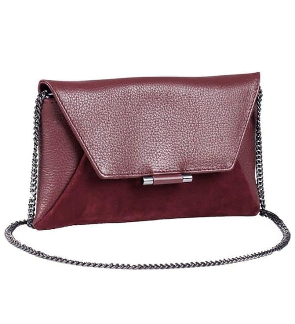 Markberg Clutch - Dinah Suede Mix - Burgundy - OneSize - Markberg Taske