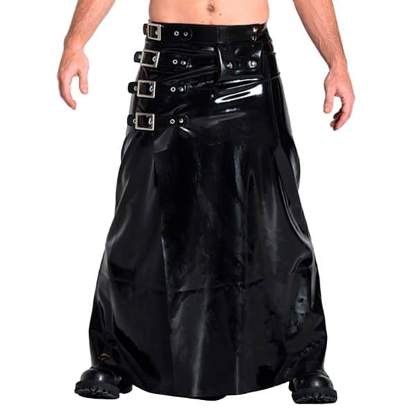 Mister B Rubber Buckle Skirt Lang - Sort - S