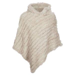 Molly Deluxe Plus Poncho | Kanin, Uld – Beige / Onesize