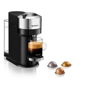 Nespresso Vertuo Next Delux Kapsel Kaffemaskine – Sort/sølv