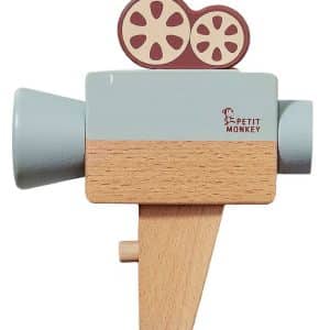 Petit Monkey Filmkamera – Træ – Blå – OneSize – Petit Monkey Legetøj